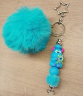 Brelok Potwór Sulley zawieszka pompon 6423 Oliwia Kurowska, Kuba Kurowski