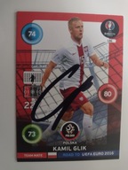 Karta panini autograf Kamil Glik Road to Euro 2016