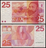 BNA - HOLANDIA 25 Guldenów 1971 nr 6618289923 # P92b # 10 cyfr # VF+