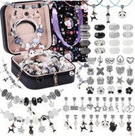 DUŻY ZESTAW DO ROBIENIA BRANSOLETEK I NASZYJNIKÓW CHARMS SZKATUŁKA KORALIKI