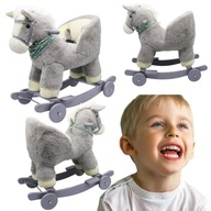 BUJAK KOŃ KONIK NA BIEGUNACH BUJANY 2w1 JEŹDZIK RŻY GALOPUJE DŹWIĘKI