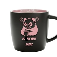 Kubek grawerowany Panda „Po*ebie mnie zaraz” różowe wnętrze