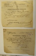 2 dokumenty carskie Żyda Jakub Klejnfisz Włocławek; Warszawa 1913 judaika