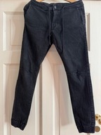 Spodnie męskie Carry 30/32 czarne zwężane nogawki w gumkę z kieszeniami