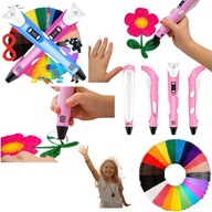 DŁUGOPIS 3D DLA DZIECI DRUKARKA 3 D PEN ZESTAW I WKŁADY 110 METRÓW PREZENT