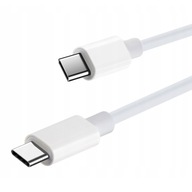 BIAŁY KABEL USB-C | 1 METR | 2 KOŃCE USB TYP-C | ELASTYCZNY I MOCNY