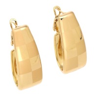 87072 Kolczyki stal chirurgiczna 316L pozłacane 18k mat połysk