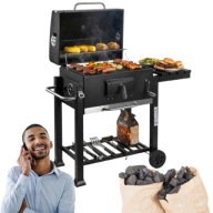 GRILL WĘGLOWY VULCAN ŻELIWNY RUSZT REGULACJA PALENISKA KOMIN TERMOMETR