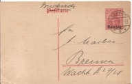 GDAŃSK - DANZIG - postkarte Cp1 -stempel ZOPPOT SOPOT -karta firmowa