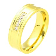 45388 Pierścionek stal chirurgiczna średnica 18 mm obrączka pięć cyrkonii