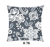 Poszewka z kory 40x40 jasiek z bawełny gofrowanej K 76 koronka biała na sza