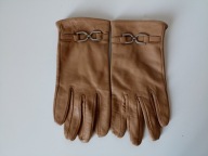 Śliczne rękawiczki skórzane r.M L