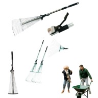 GRABIE METALOWE DO LIŚĆI TRAWY OGRODOWE REGULOWAE TRZON TELESKOP