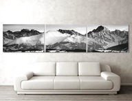 DUŻY OBRAZ TRYPTYK NA ŚCIANĘ PANORAMA TATR NA PŁÓTNIE DO SALONU 300X70 CM