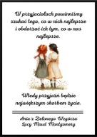 A2 PLAKAT "CYTATY Z KSIĄŻEK" LUCY MAUD MONTGOMERY ANIA Z ZIELONEGO WZGÓRZA