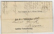 Austria List 1871 Wiedeń Opawa opłata stemplowa