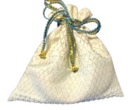 woreczek, sakiewka na karty, jedwab, złoty.