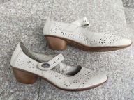 RIEKER nr 42 wygodne czółenka skóra jak nowe