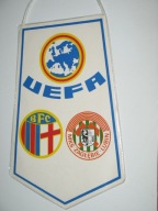 ZAGŁĘBIE LUBIN - FC BOLOGNA UEFA CUP 1990 proporczyk