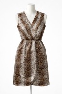 Sukienka damska w panterkę 38 M elegancka letnia wizytowa