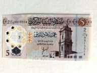 LIBIA - 5 dinarów 2021, P-86, UNC, polimer, piękny !!!