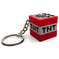 Minecraft brelok TNT 3D 2.5cm ozdoba do kluczy prezent dla dzieci gracz
