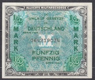 Niemcy 1/2 Marki 1944 Rosenberg 200a (druk USA)