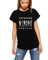 Stranger Things Friends don't lie Koszulka Damska Czarna - 2XL/3XL
