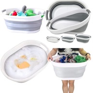 KOSZ NA PRANIE SKŁADANY MISKA SKŁADANA SILIKONOWA WANIENKA DZIECKA MIEDNICA