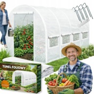 MOCNY TUNEL PREMIUM SZKLARNIA FOLIAK OGRÓD UV 4,5x2x2m WIELOSEZONOWY 10m2