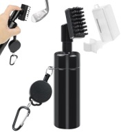 Szczotka do kijów golfowych z rozpylaczem wody/piany z klipsem na plecak