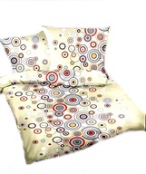 pościel z flaneli 160x220 + 2x50x60 guzik F 66 szare bańki