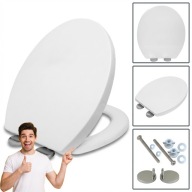 DESKA WC SEDESOWA WOLNOOPAD UNIWERSALNA WYPINANA DUROPLAST BIAŁA ESTIVA