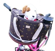 Koszyk na rower w złote łapki transporter dla psa fotelik podróżny na lato