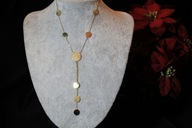 ŁAŃCUSZEK NASZYJNIK ZE STALI CHIRURGICZNEJ 316L POZŁACANY ZAWIESZKA