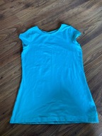 basic koszulka 40 turkusowa niebieska elastyczna