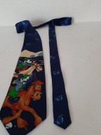 GOLD CITY KRAWAT MĘSKI ELEGANCKI JEDWABNY ORYGINALNY MOTYW PRINT mickey