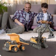 SAMOCHÓD ZDALNIE STEROWANY WYWROTKA KOPARKA NA PILOTA ZABAWKI DLA DZIECI