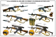 Plakat-Plansza AK-47 AKM AKMS Kałasznikow z celownik noktowizyjny NSP3 NSPU