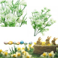 SZTUCZNE KWIATY jak żywe GIPSÓWKA BIAŁA ozdoba na cmentarz na STROIK bukiet