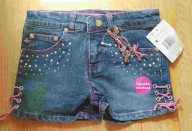 Krótkie spodenki jeansowe r.116