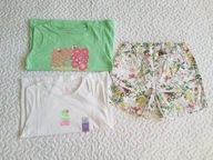 Primark 2 bluzki 1 nowa spodenki w kwiatki roz 128