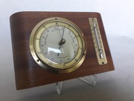 DREWNIANY BAROMETR TERMOMETR ŚCIENNY GISCHARD