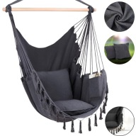 KRZESŁO BRAZYLIJSKIE BOHO OMNA 100cm 200kg FOTEL WISZĄCY HYŚTAWKA OGRODOWA