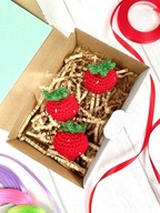 Truskawka owoc Kawaii szydełkowe jedzenie amigurumi