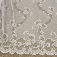 Firana żakardowa, sz.380 x 190cm, biała,taśma uniwersalna, F4