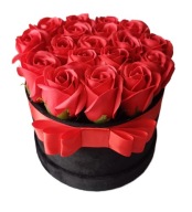 Flower Box kwiaty mydlane róże na prezent Dzień Kobiet Urodziny 18 róż