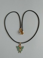 Naszyjnik rzemyk z zawieszką wisiorek motyl motylek choker boho