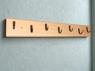 Wieszak ścienny na ubrania kurtki do przedpokoju drewniany jodła 60 cm