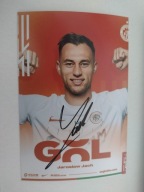Zdjęcie 10X15 autograf Zagłębie Lubin sezon 24/25 Gol Jarosław Jach